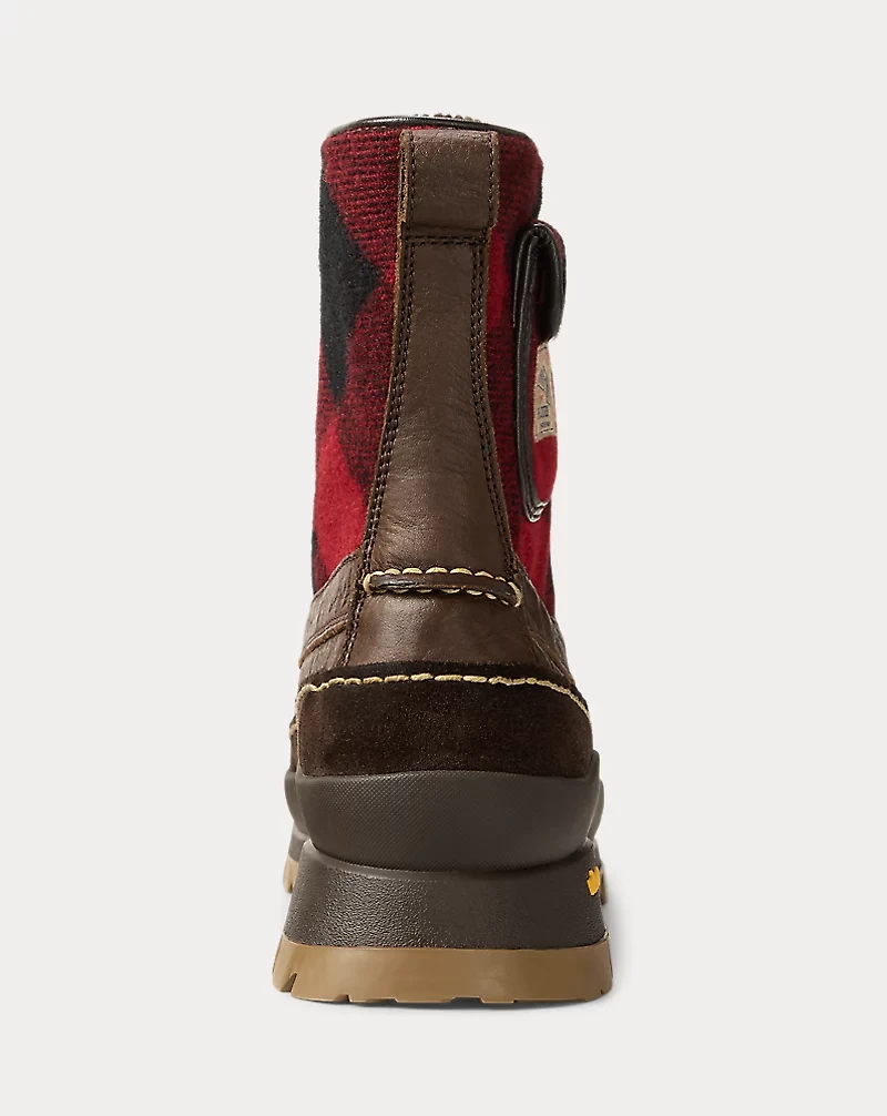 Logan Leather & Plaid Wool Boot
