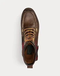 Logan Leather & Plaid Wool Boot