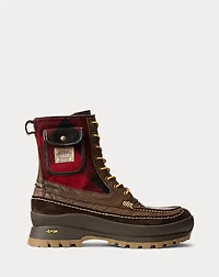 Logan Leather & Plaid Wool Boot