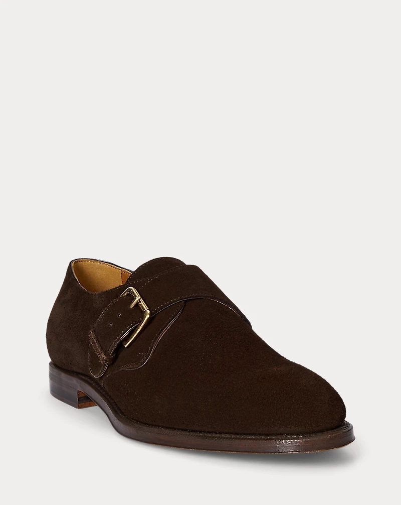 Maestra Calf-Suede Monk-Strap Shoe