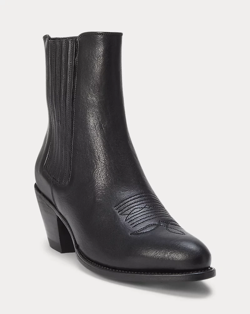 Leather Chelsea Western Boot