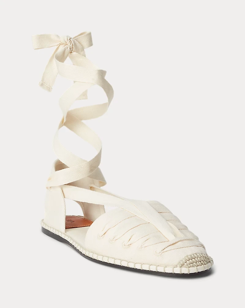 Canvas Lace-Up Espadrille