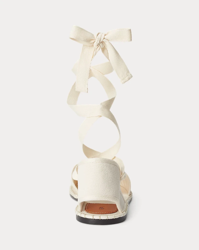 Canvas Lace-Up Espadrille