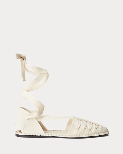 Canvas Lace-Up Espadrille