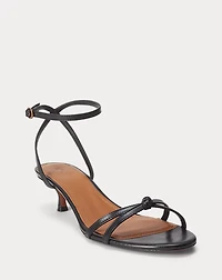 Leather Kitten-Heel Sandal