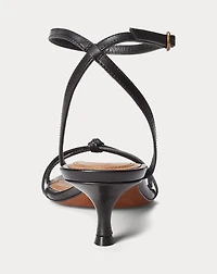 Leather Kitten-Heel Sandal