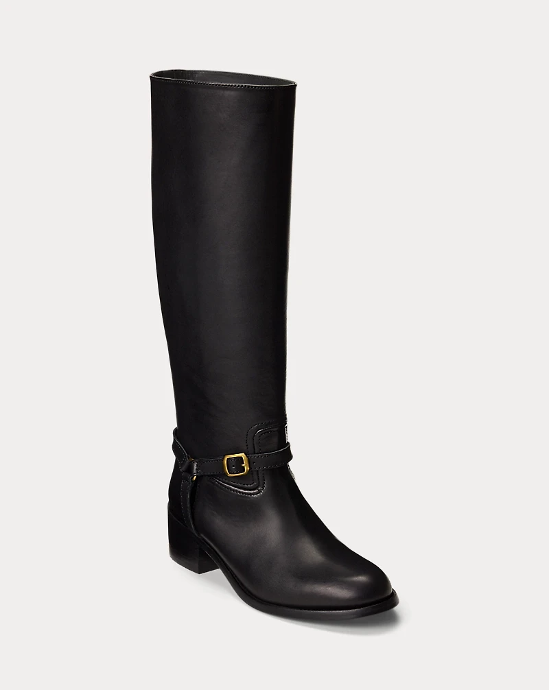 Harness Burnished Leather Riding Boot