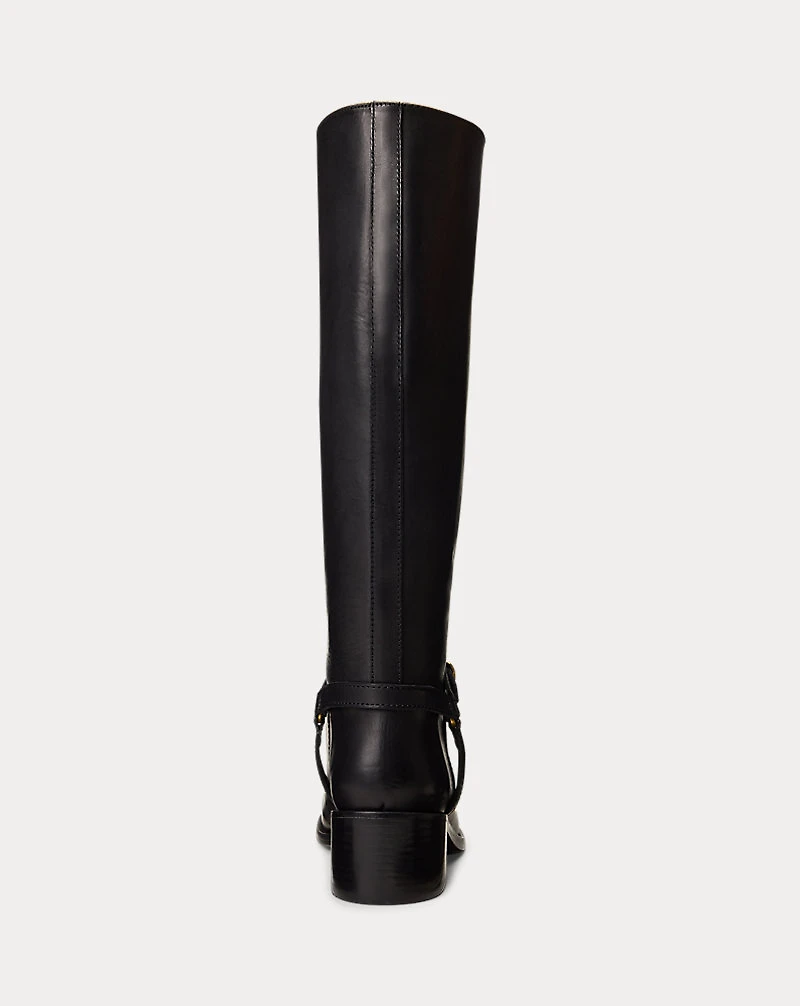 Harness Burnished Leather Riding Boot