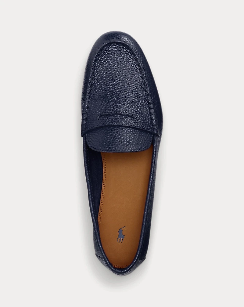 Pebbled Leather Penny Loafer