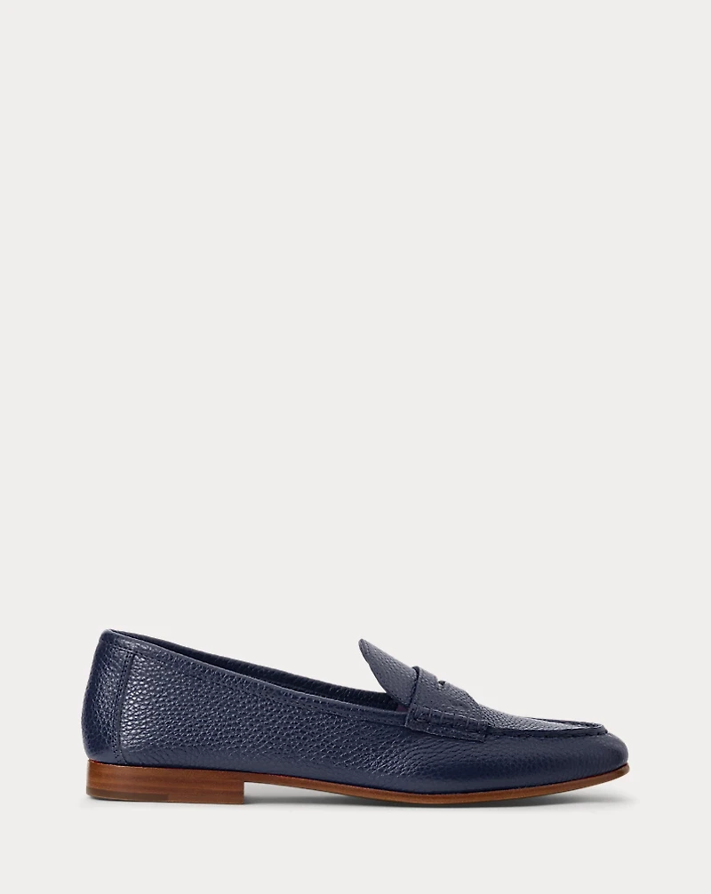 Pebbled Leather Penny Loafer