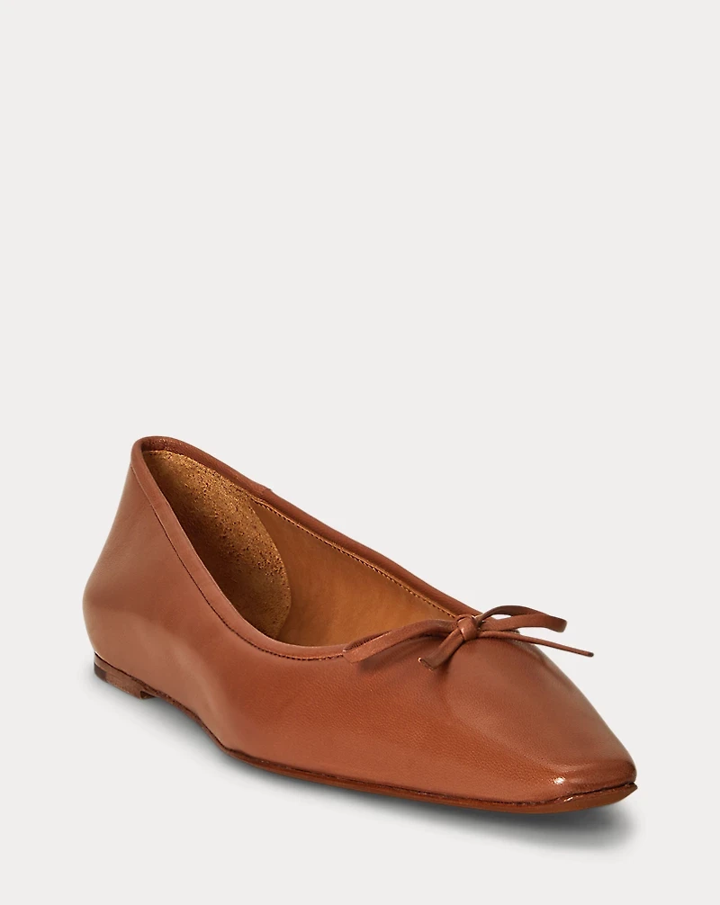 Pointed Leather Ballet Flat