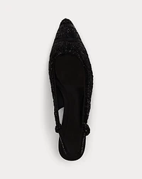 Beaded Satin Slingback Heel