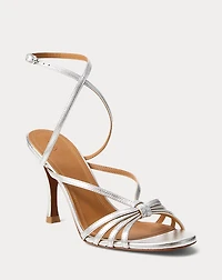 Metallic Leather Knotted Sandal