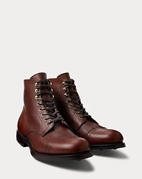 Hand-Burnished Pebbled Leather Boot