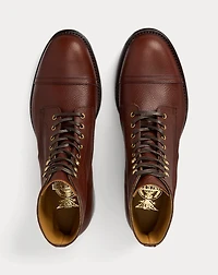 Hand-Burnished Pebbled Leather Boot