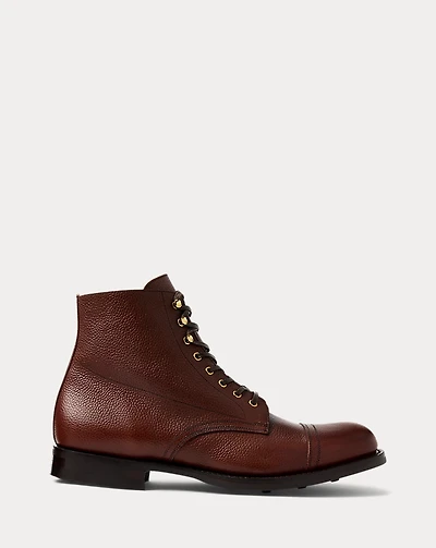 Hand-Burnished Pebbled Leather Boot