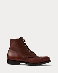 Hand-Burnished Pebbled Leather Boot