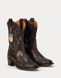 Plainview Hand-Tooled Leather Boot