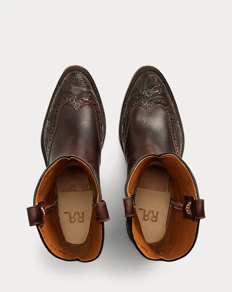 Plainview Hand-Tooled Leather Boot