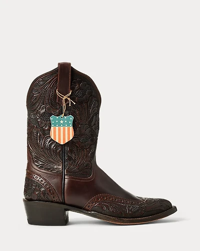 Plainview Hand-Tooled Leather Boot