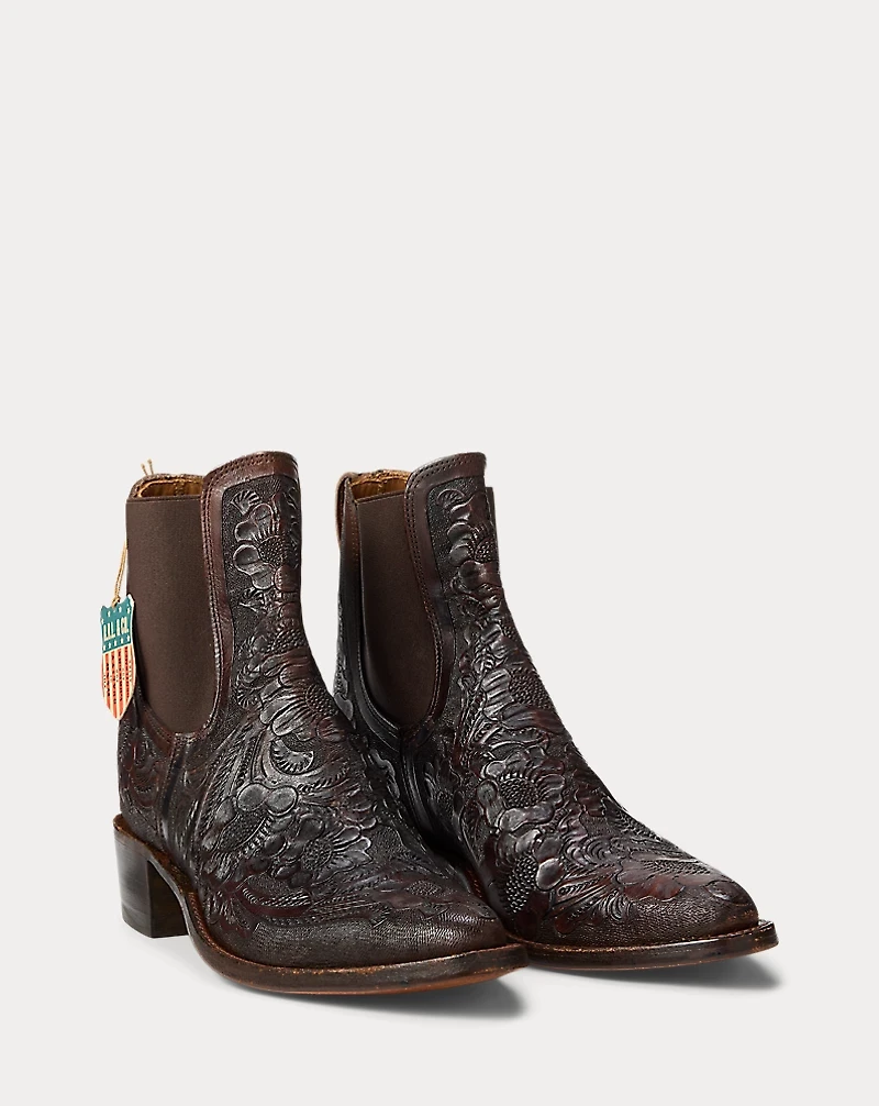 Plainview Hand-Tooled Leather Boot