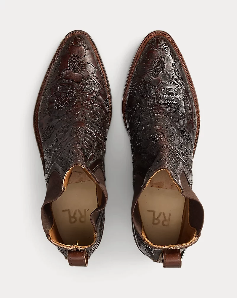 Plainview Hand-Tooled Leather Boot