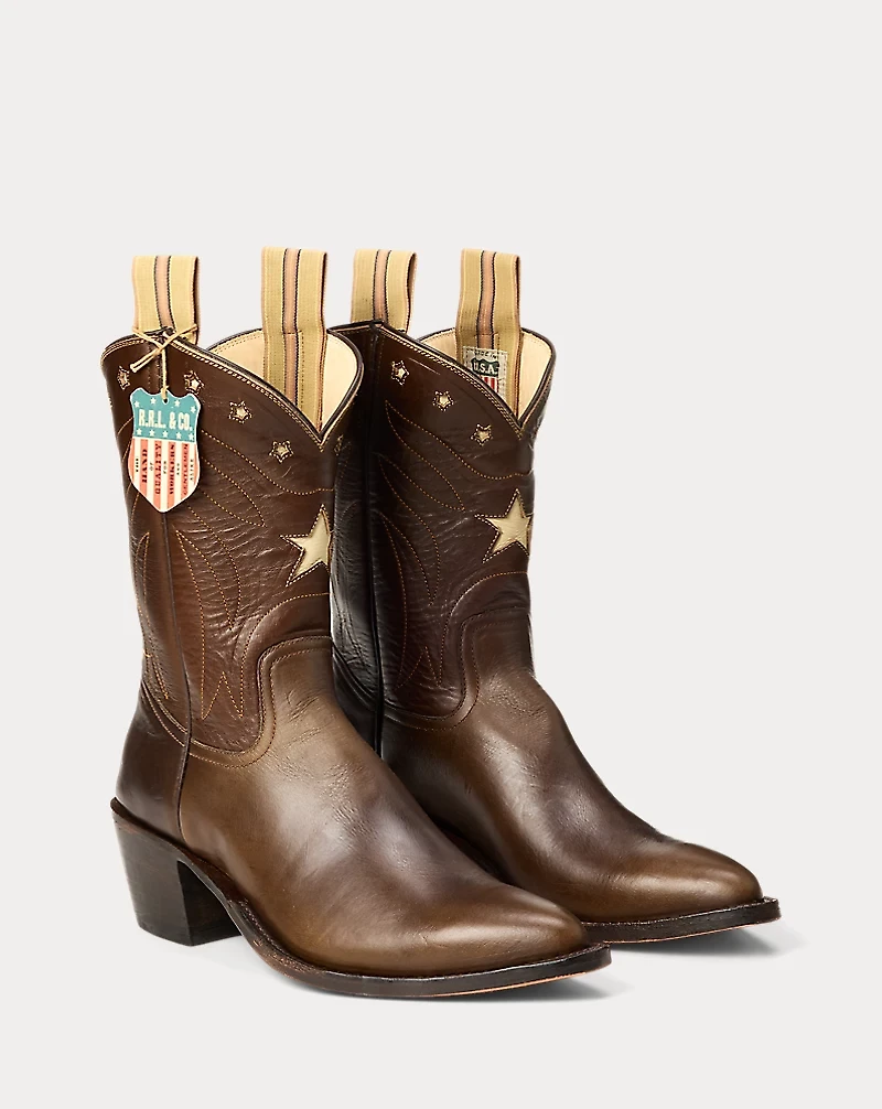 Holly Plainview Star-Inlay Leather Boot