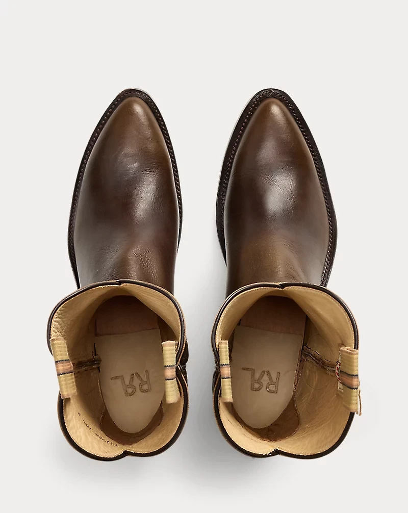 Holly Plainview Star-Inlay Leather Boot