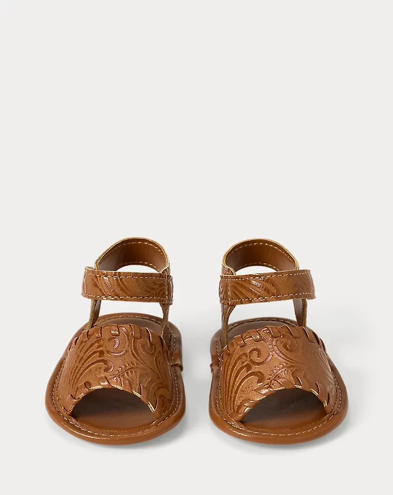 Whipstitch Faux-Leather Sandal