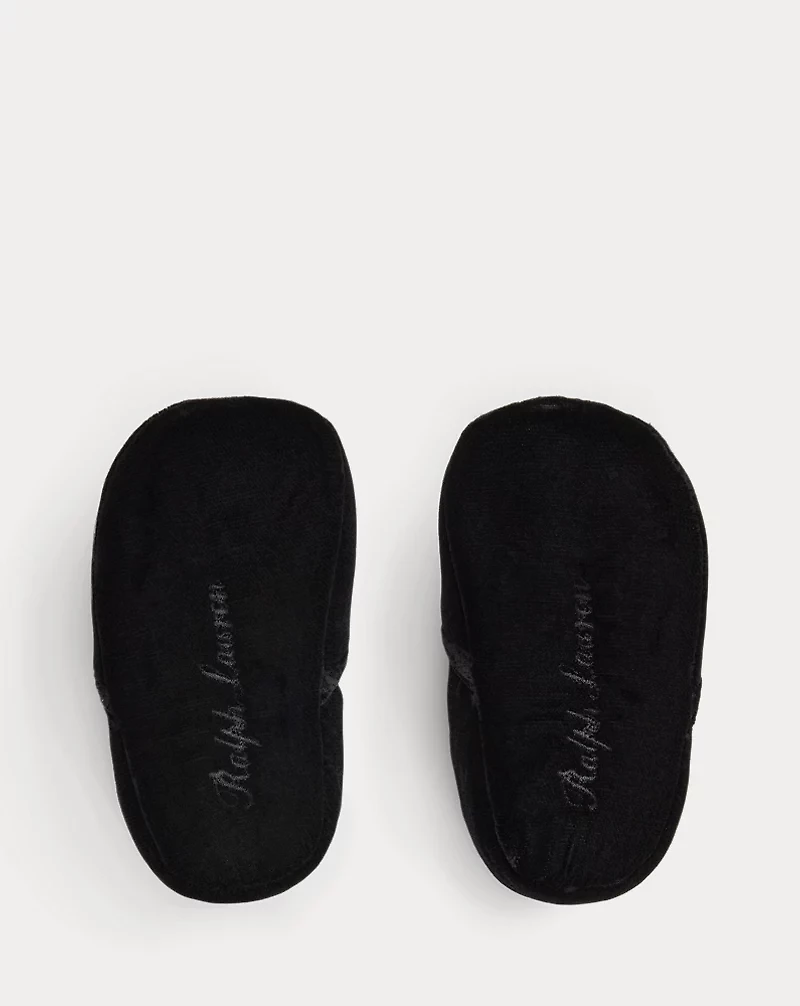 Ash Embroidered Velvet Slipper