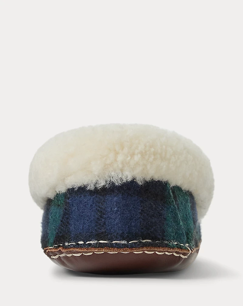 Yarmond Shearling-Lined Plaid Slipper