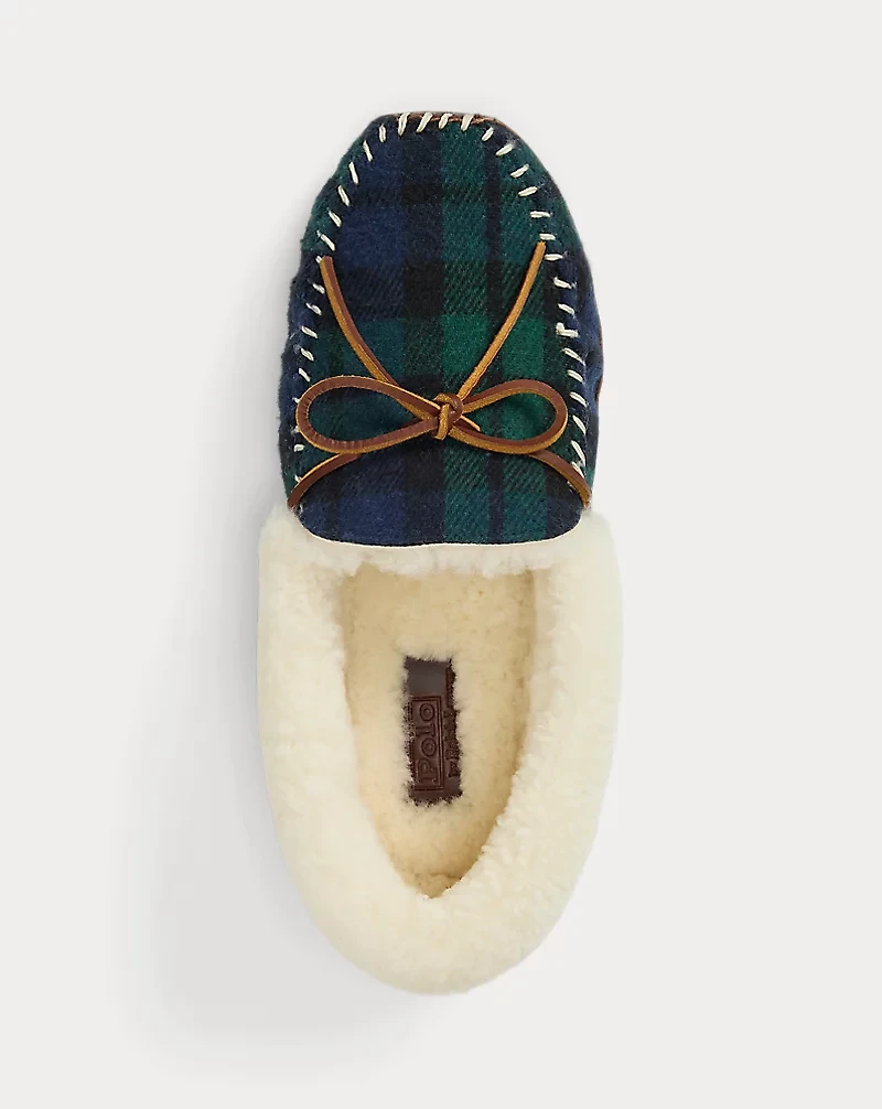 Yarmond Shearling-Lined Plaid Slipper