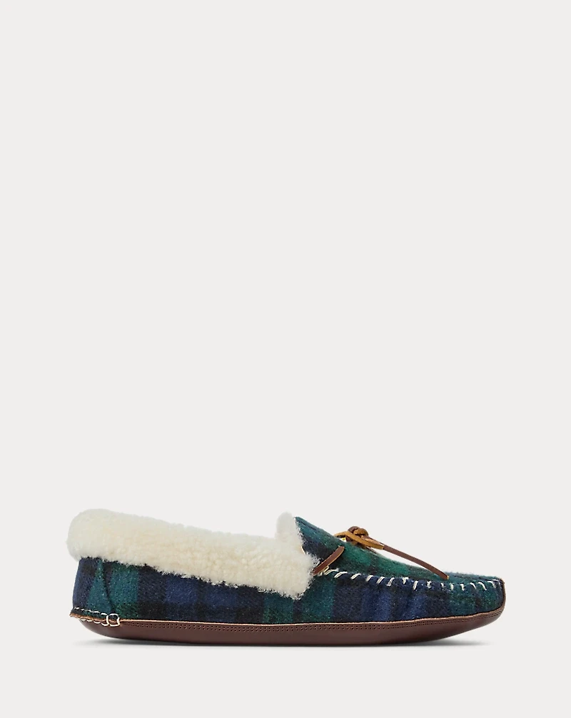 Yarmond Shearling-Lined Plaid Slipper