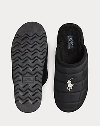 Reade Suede-Trim Quilted Scuff Slipper