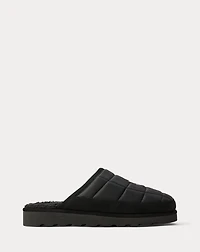 Reade Suede-Trim Quilted Scuff Slipper