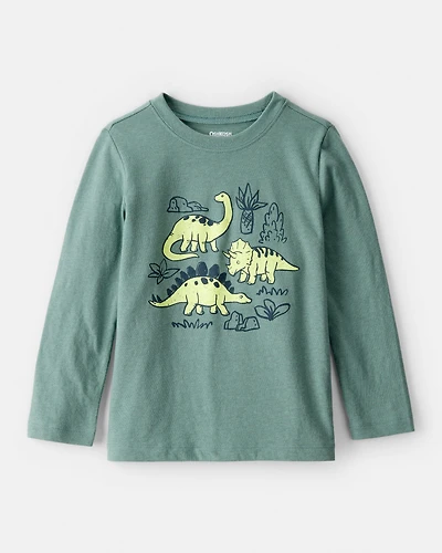 Toddler Boy Dinosaur Graphic Tee - Green