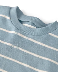 Kids 2-Piece Organic Cotton Top & Short Set in Stripes