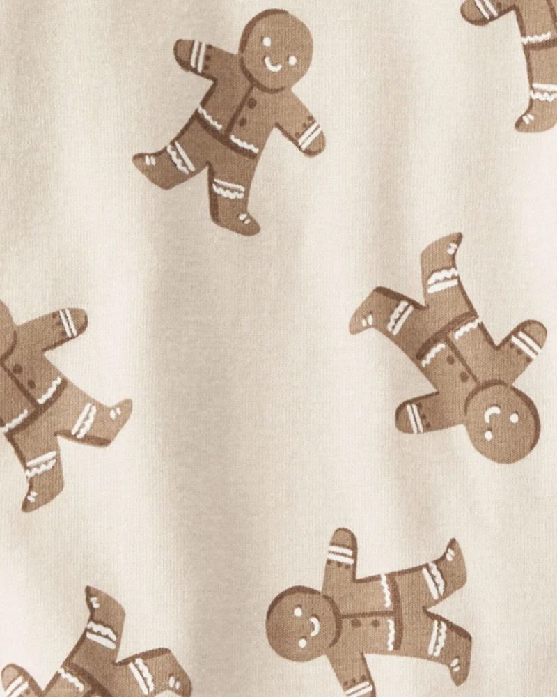 Baby Organic Cotton Pajamas Set in Gingerbread Man Print