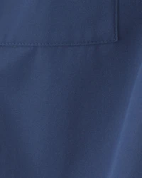 Girls Toddler Girl Bow-Cuff Poplin Joggers - Navy Blue