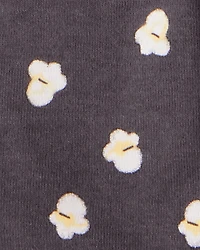 Toddler Girl Movie Print 100% Cotton Long-Sleeve 4-Piece Pajamas - Pink/Black