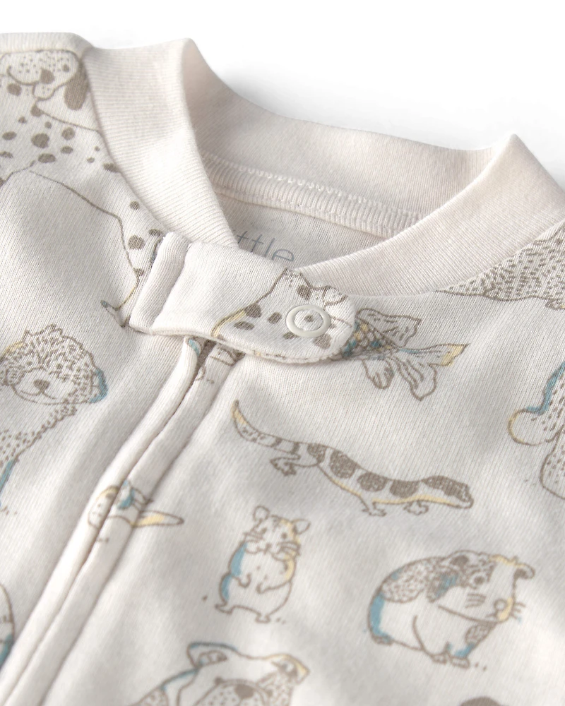 Baby Organic Cotton Sleep & Play Pajama in Pet Print