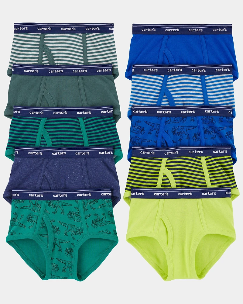 Toddler Boy 10-Pack Dinosaur Brief Underwear