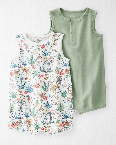 Baby 2-Pack Organic Cotton Rompers