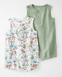 Baby 2-Pack Organic Cotton Rompers