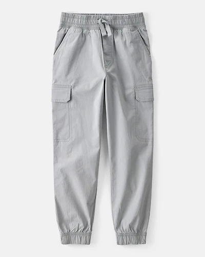 Boys Cotton Fashion Cargo Pants - Grey