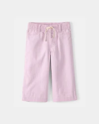 Baby Girl Drawstring Wide-Leg Pants - Pink