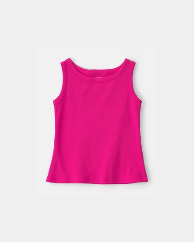 Girls Rib Tank Top - Pink