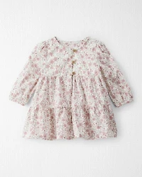 Baby Girl Organic Cotton Dress in Prairie Blossom Print