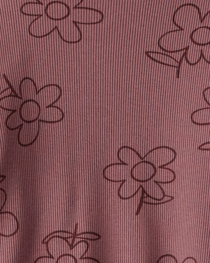 Baby Girl 2-Piece Floral Cotton Long-Sleeve Tee & Pant Set - Pink