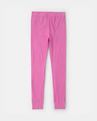 Girls PurelySoft Short-Sleeve Snug Fit 2-Piece Pajama Set - Pink